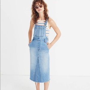 Madewell reconstructed overall skirt